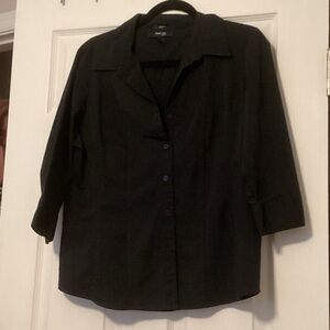 Style & Co. Black Button-Down Collared Shirt